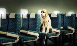 An uptick in service animals on airplanes is sparking controversy